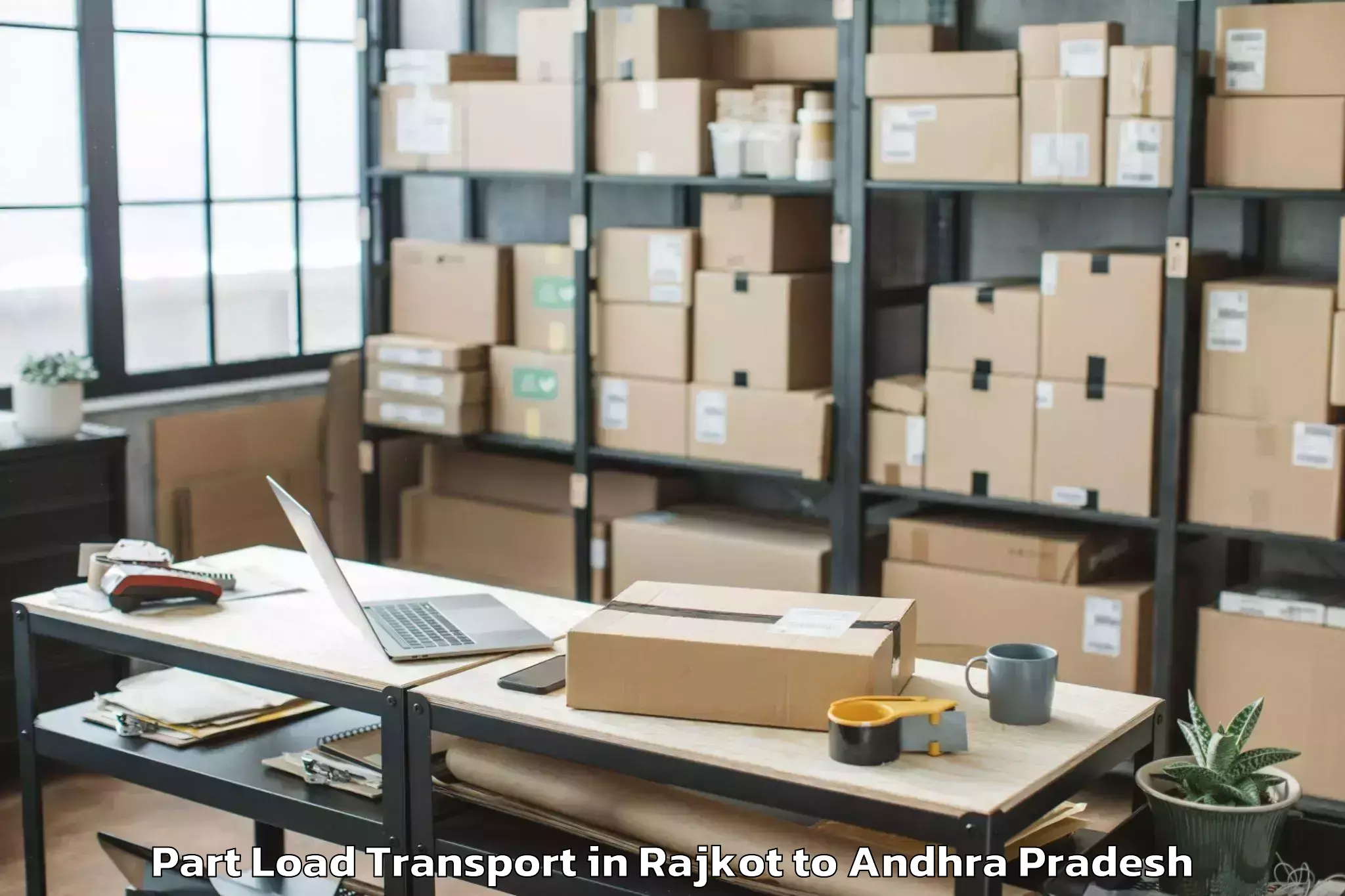 Top Rajkot to Pedanandipadu Part Load Transport Available